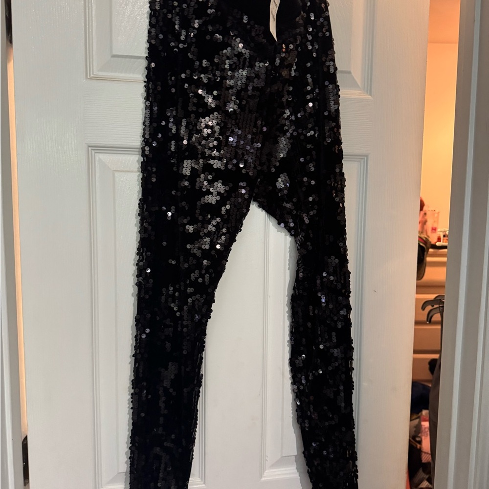 Express Black Sequin Pants